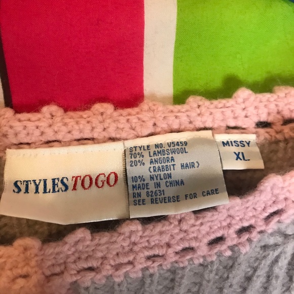 LAMB’S WOOL PASTEL FAIRY KEI KAWAII SWEATER - Picture 2 of 5